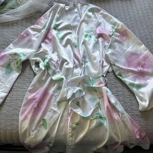 David’s Bridal floral robe